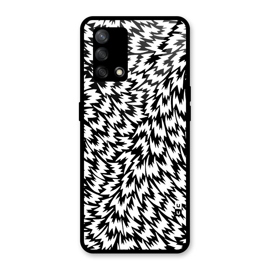 Lion Abstract Art Pattern Glass Back Case for Oppo F19
