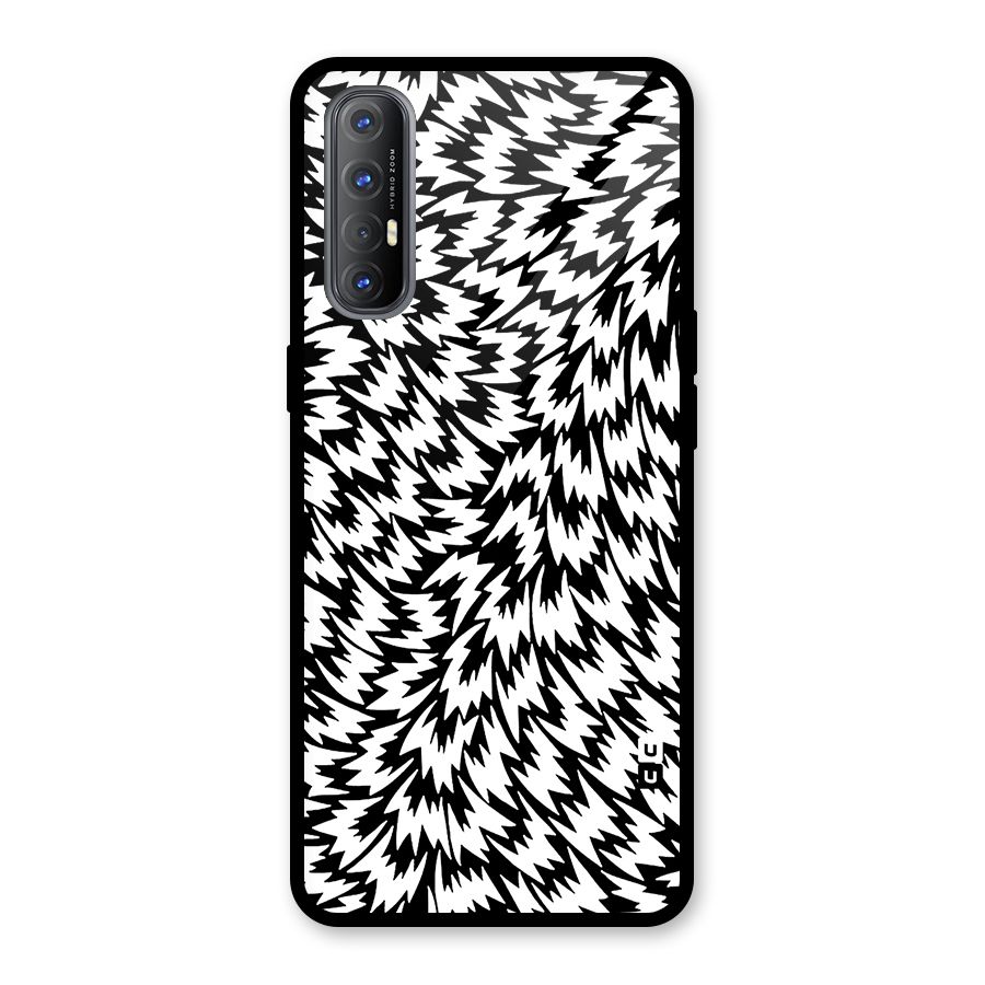 Lion Abstract Art Pattern Glass Back Case for Oppo Reno3 Pro