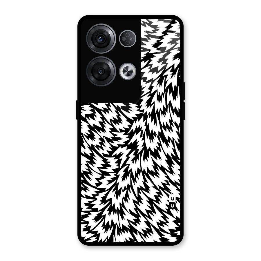 Lion Abstract Art Pattern Glass Back Case for Oppo Reno8 Pro 5G