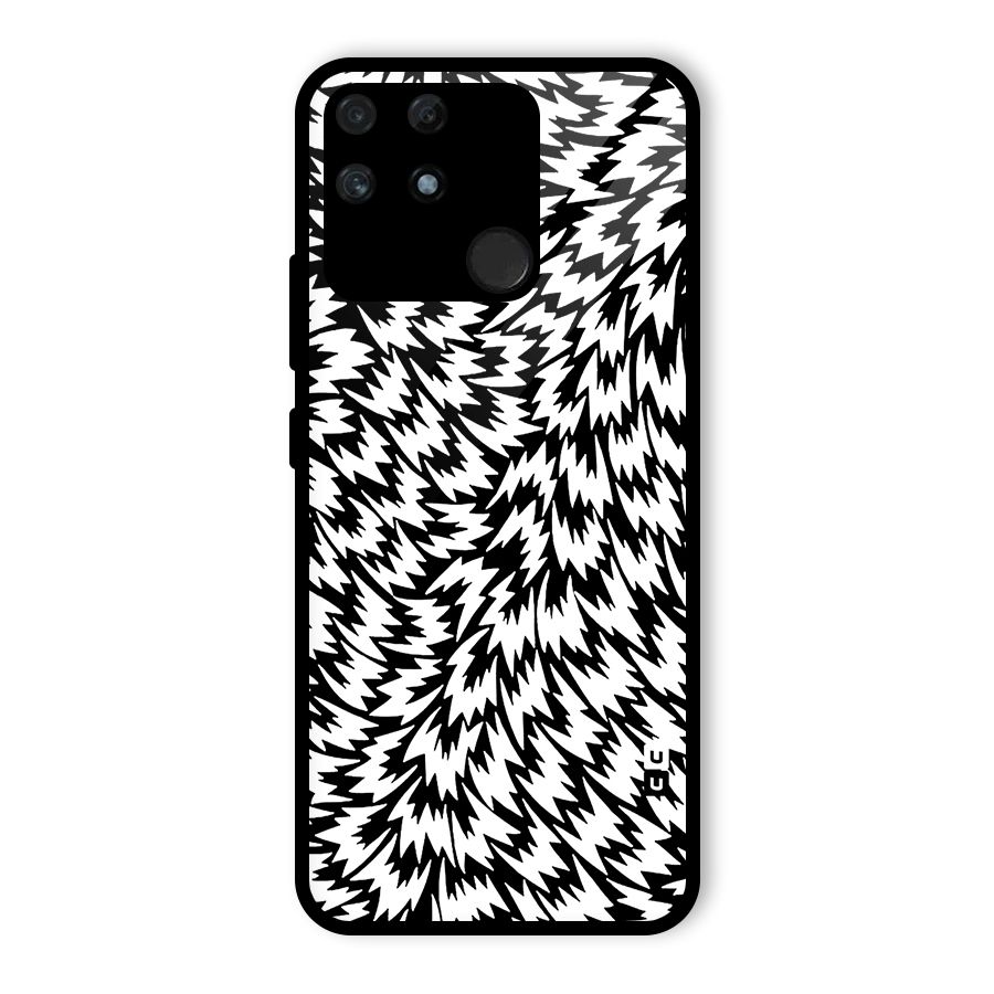 Lion Abstract Art Pattern Glass Back Case for Realme Narzo 50A