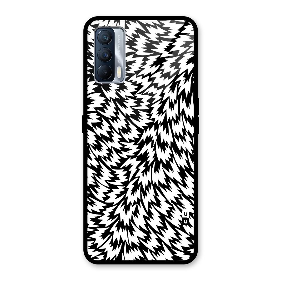 Lion Abstract Art Pattern Glass Back Case for Realme X7