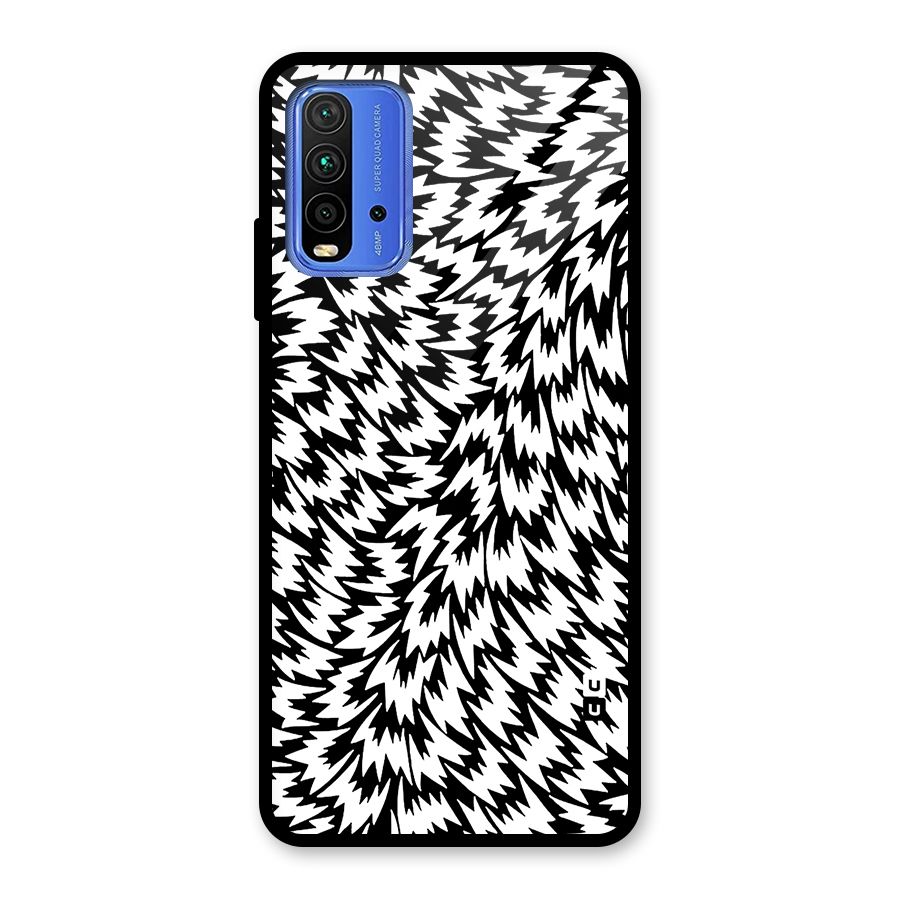 Lion Abstract Art Pattern Glass Back Case for Redmi 9 Power