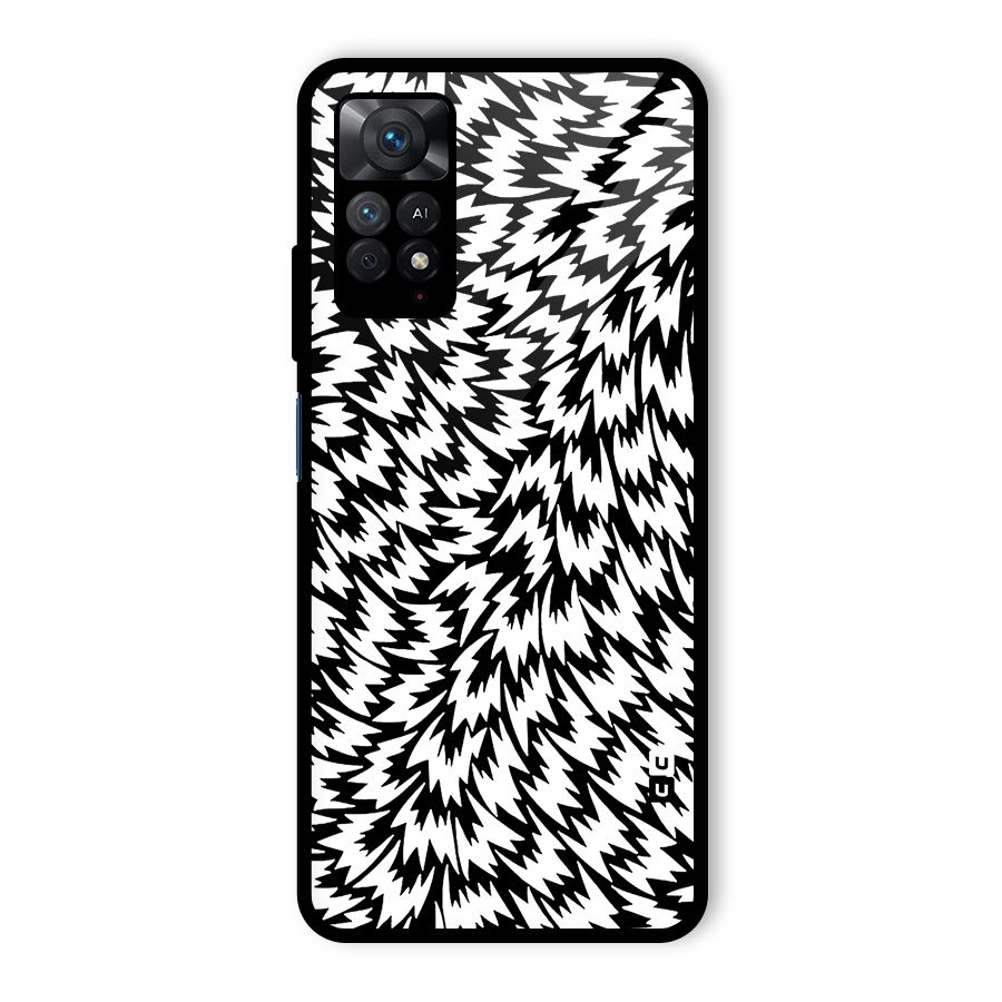 Lion Abstract Art Pattern Glass Back Case for Redmi Note 11 Pro Plus 5G