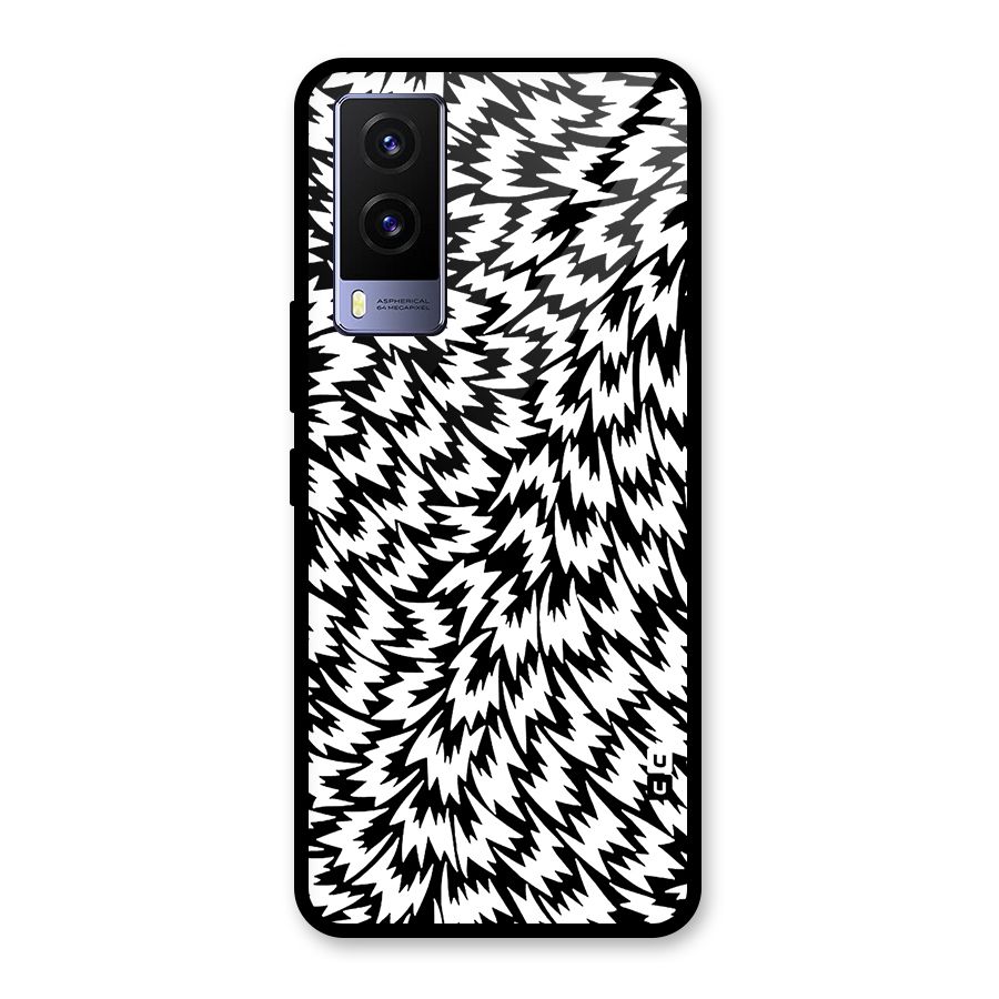 Lion Abstract Art Pattern Glass Back Case for Vivo V21e 5G