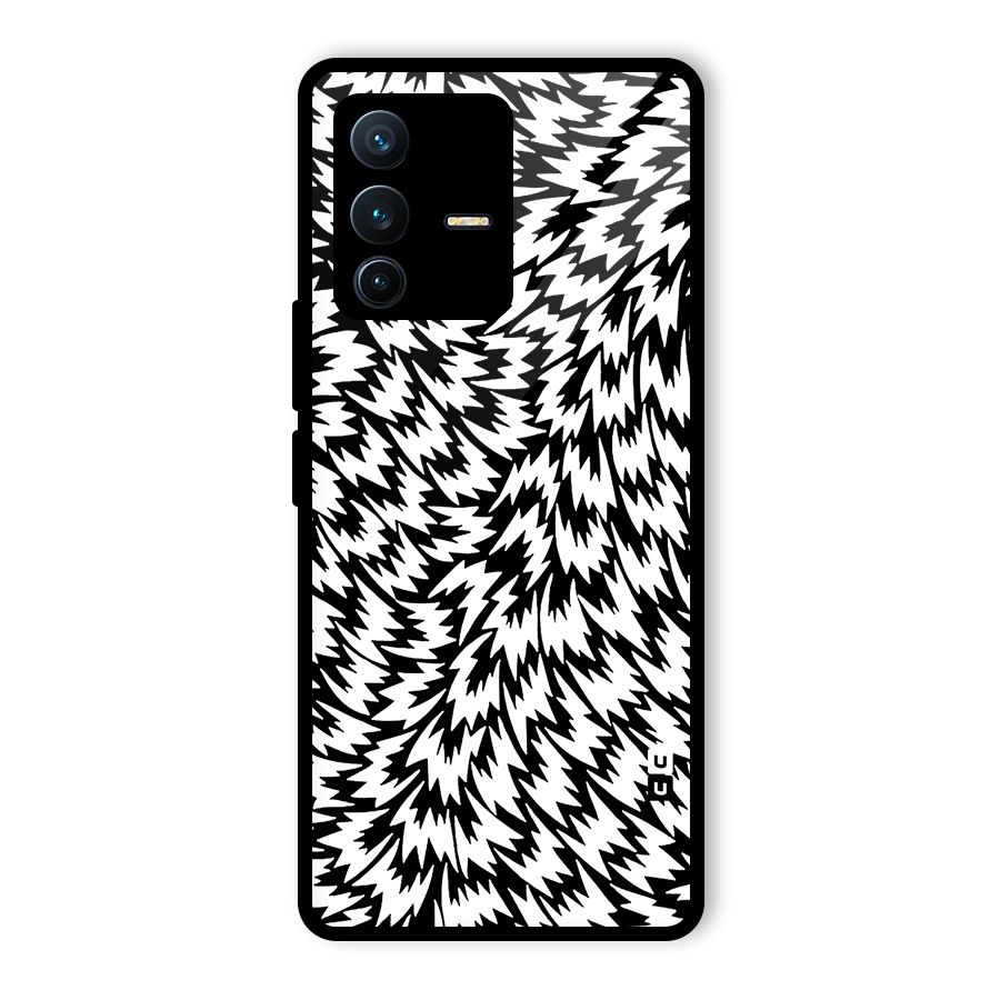 Lion Abstract Art Pattern Glass Back Case for Vivo V23 Pro