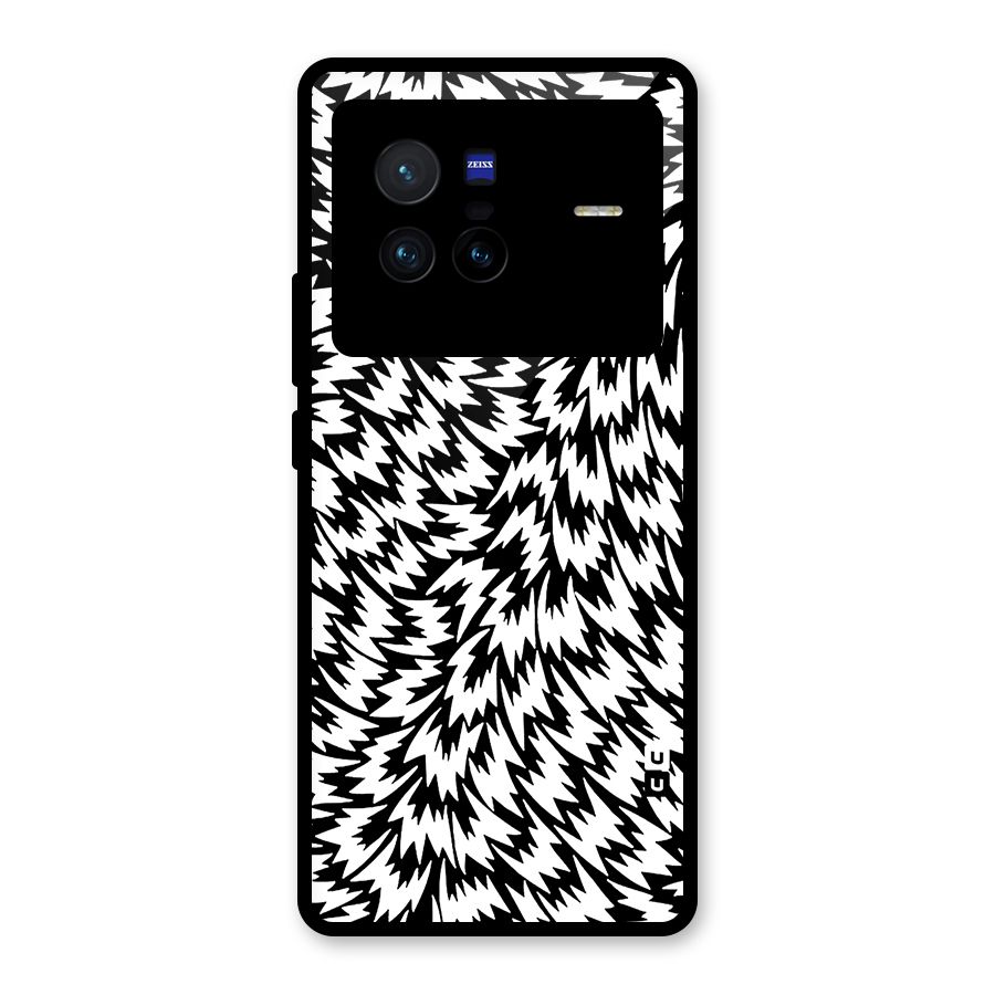 Lion Abstract Art Pattern Glass Back Case for Vivo X80