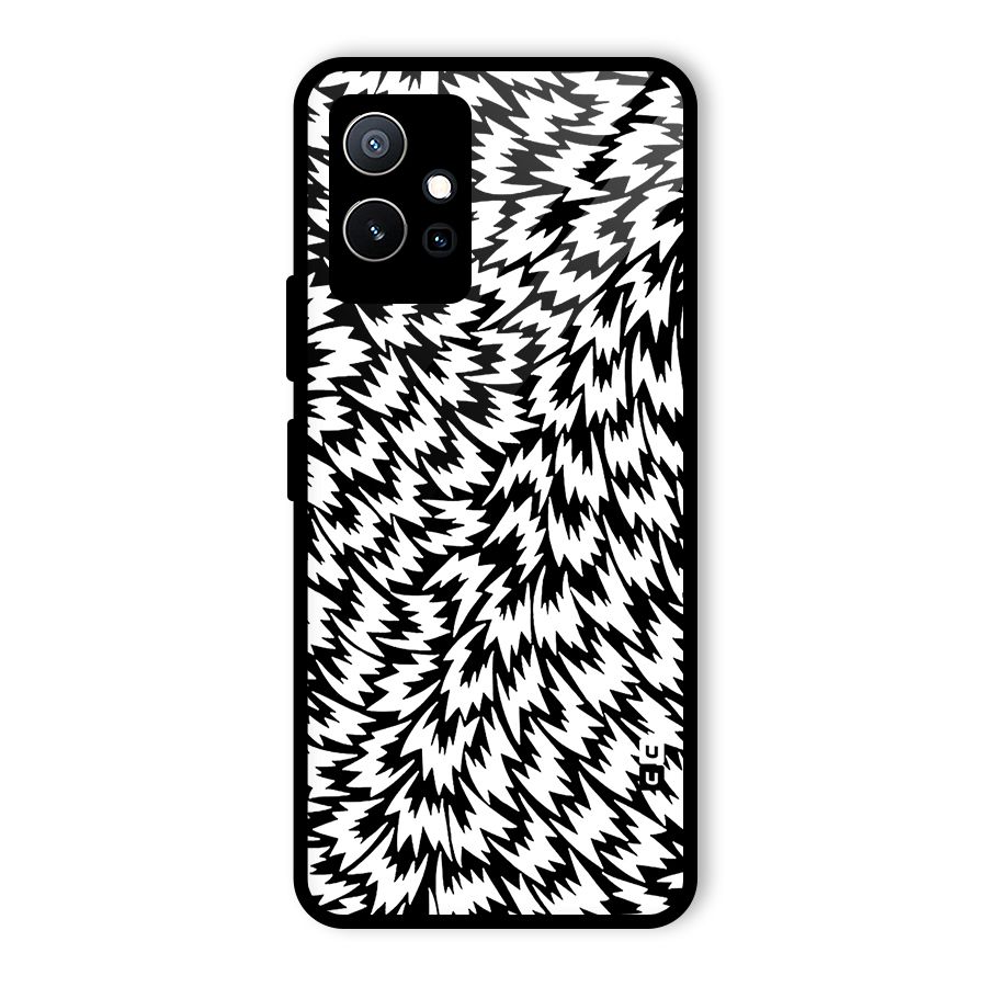 Lion Abstract Art Pattern Glass Back Case for Vivo Y75 5G