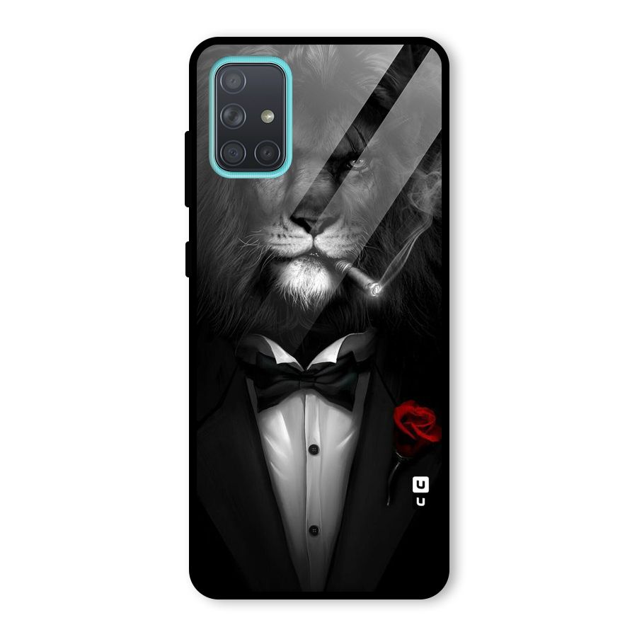 Lion Class Glass Back Case for Galaxy A71