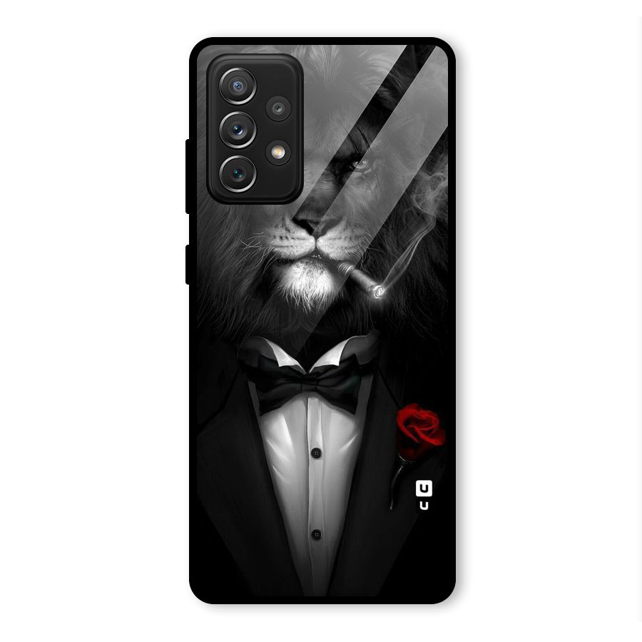Lion Class Glass Back Case for Galaxy A72