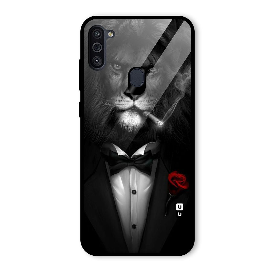 Lion Class Glass Back Case for Galaxy M11