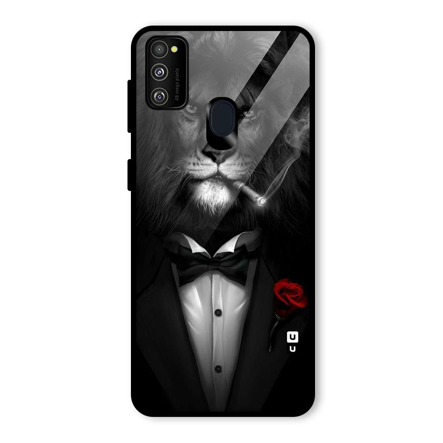 Lion Class Glass Back Case for Galaxy M30s