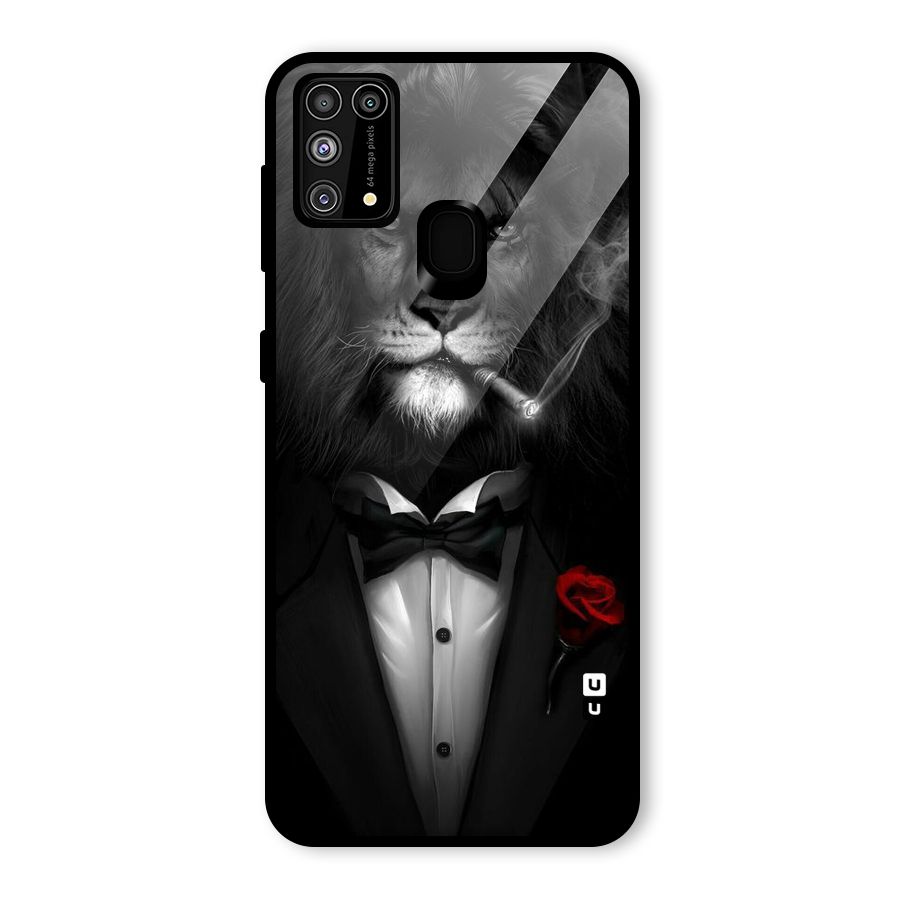 Lion Class Glass Back Case for Galaxy M31