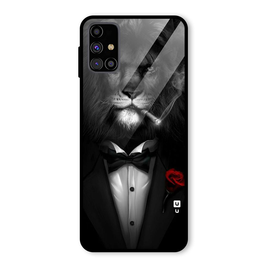 Lion Class Glass Back Case for Galaxy M31s