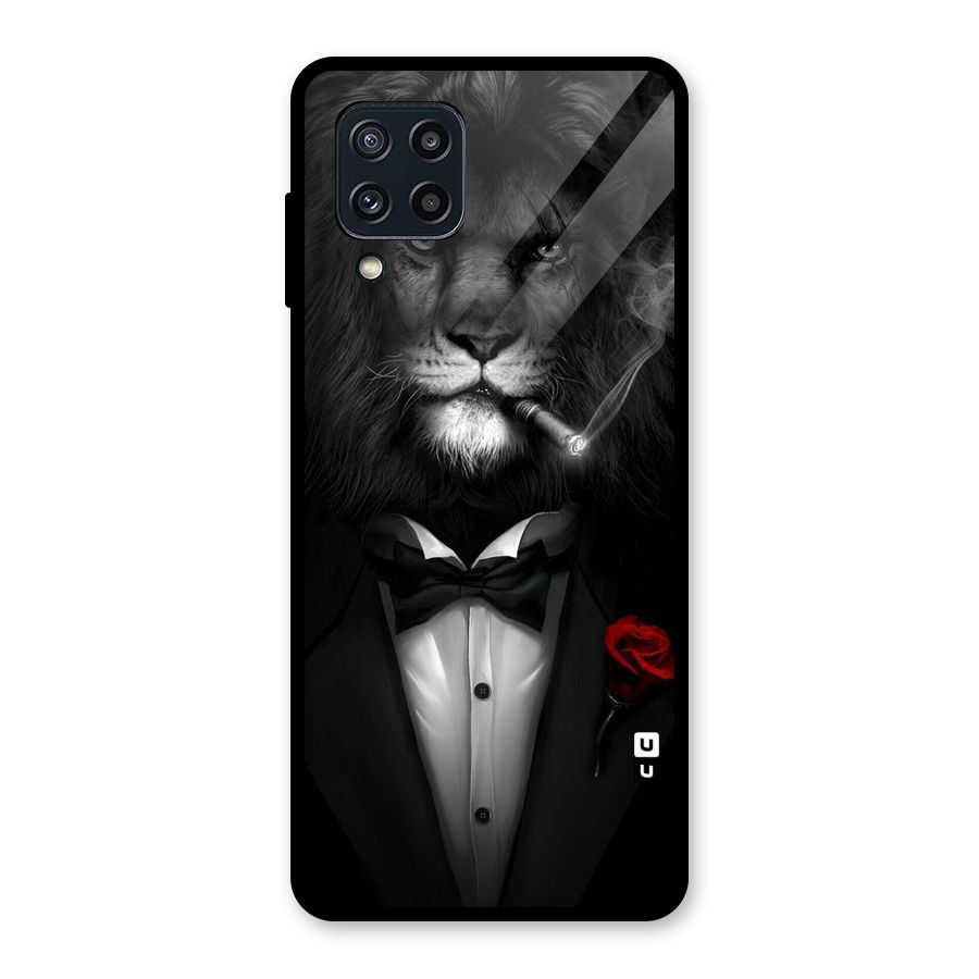 Lion Class Glass Back Case for Galaxy M32