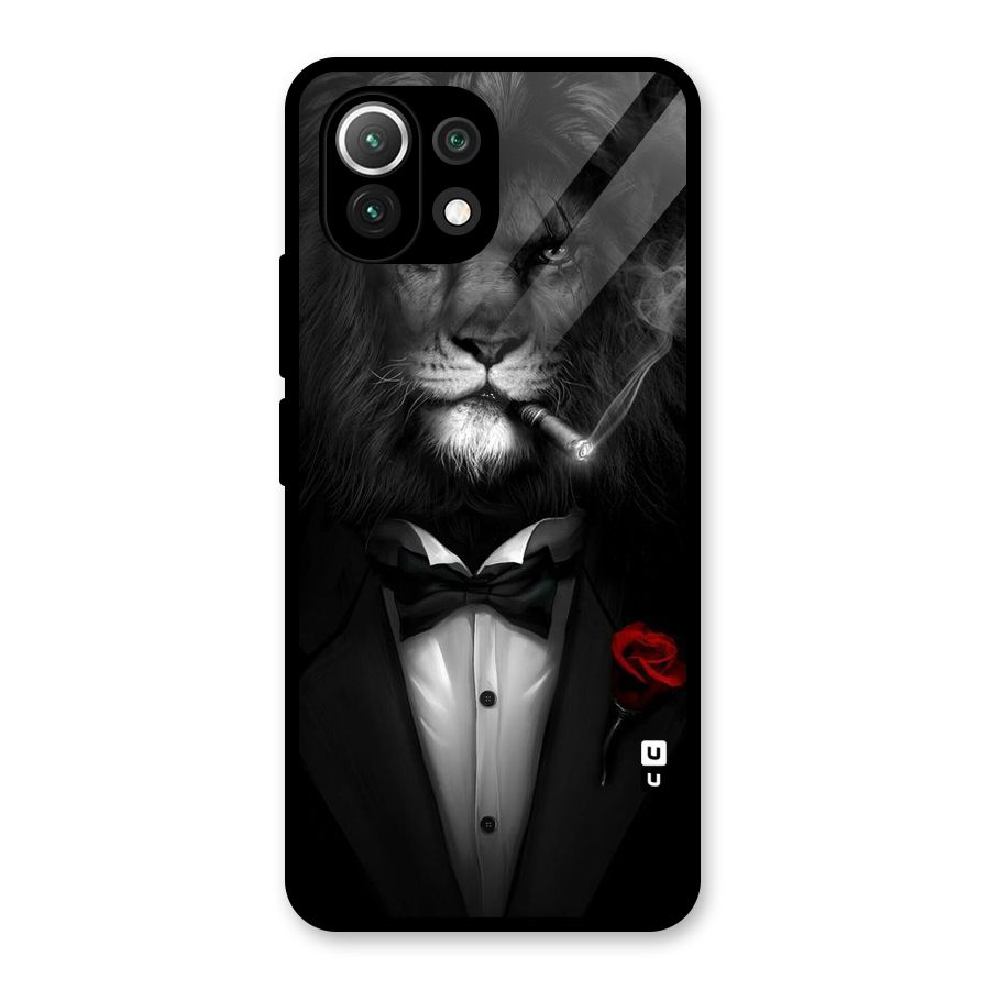 Lion Class Glass Back Case for Mi 11 Lite