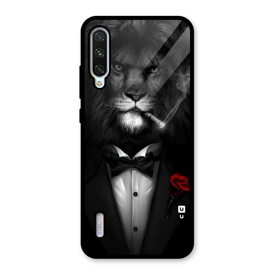 Lion Class Glass Back Case for Mi A3