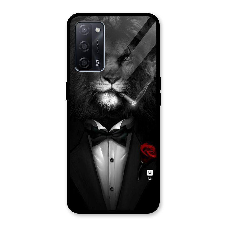 Lion Class Glass Back Case for Oppo A53s 5G