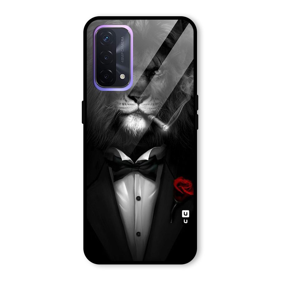 Lion Class Glass Back Case for Oppo A74 5G