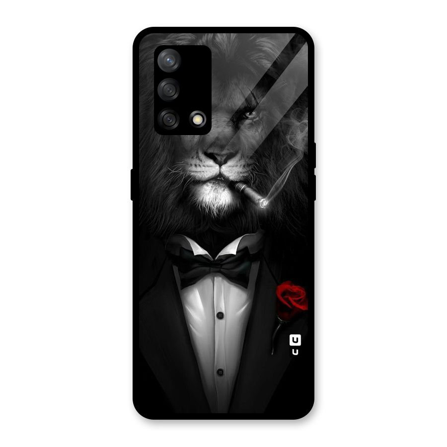 Lion Class Glass Back Case for Oppo F19