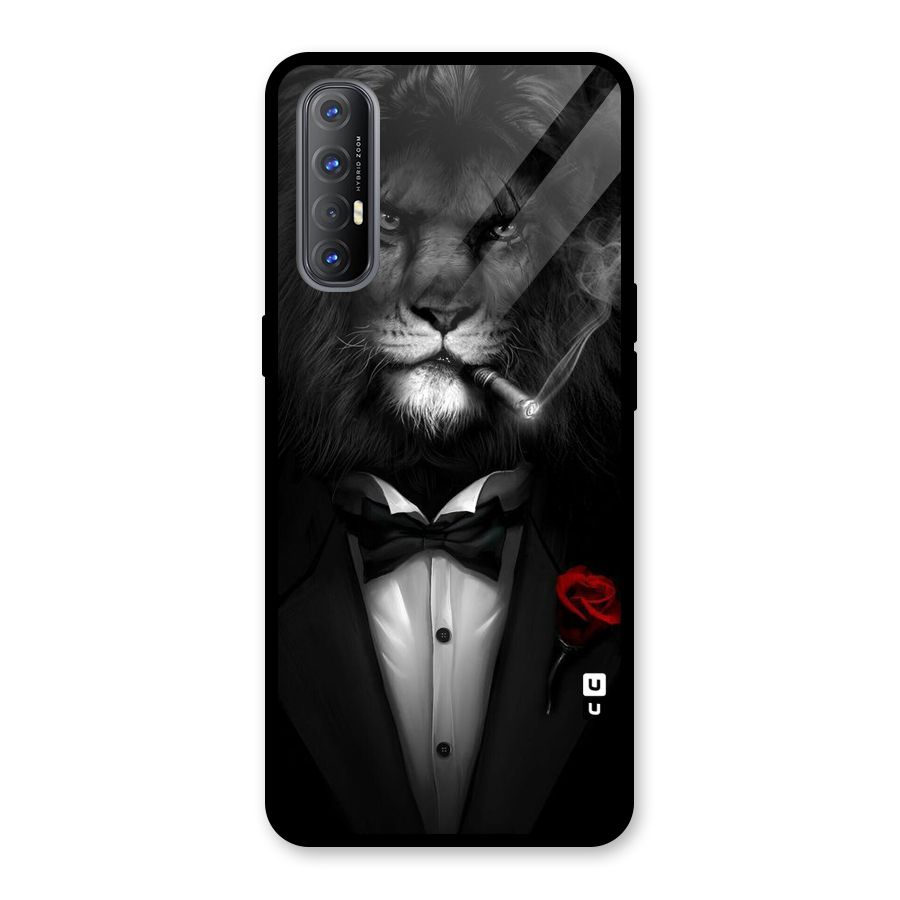 Lion Class Glass Back Case for Oppo Reno3 Pro