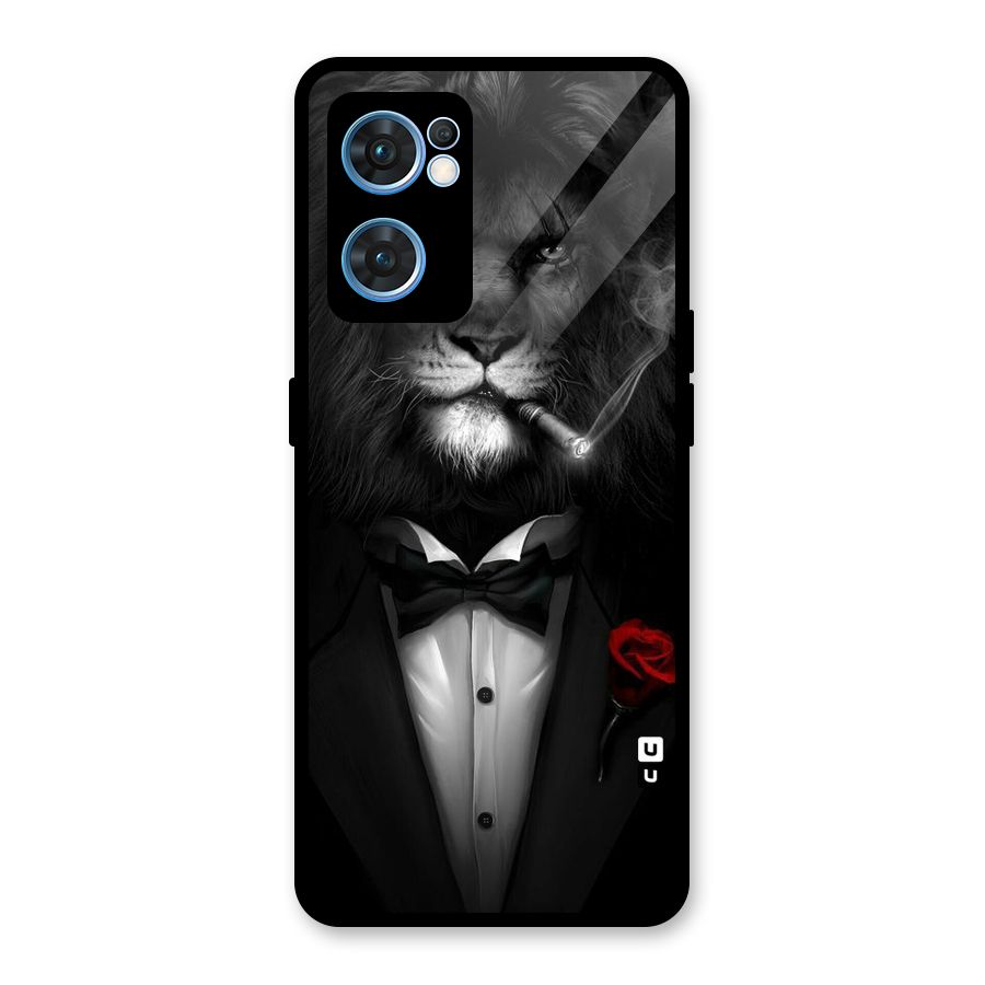 Lion Class Glass Back Case for Oppo Reno7 5G