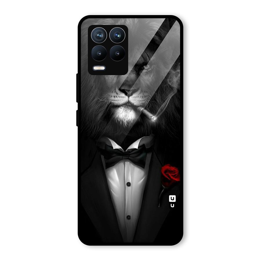 Lion Class Glass Back Case for Realme 8