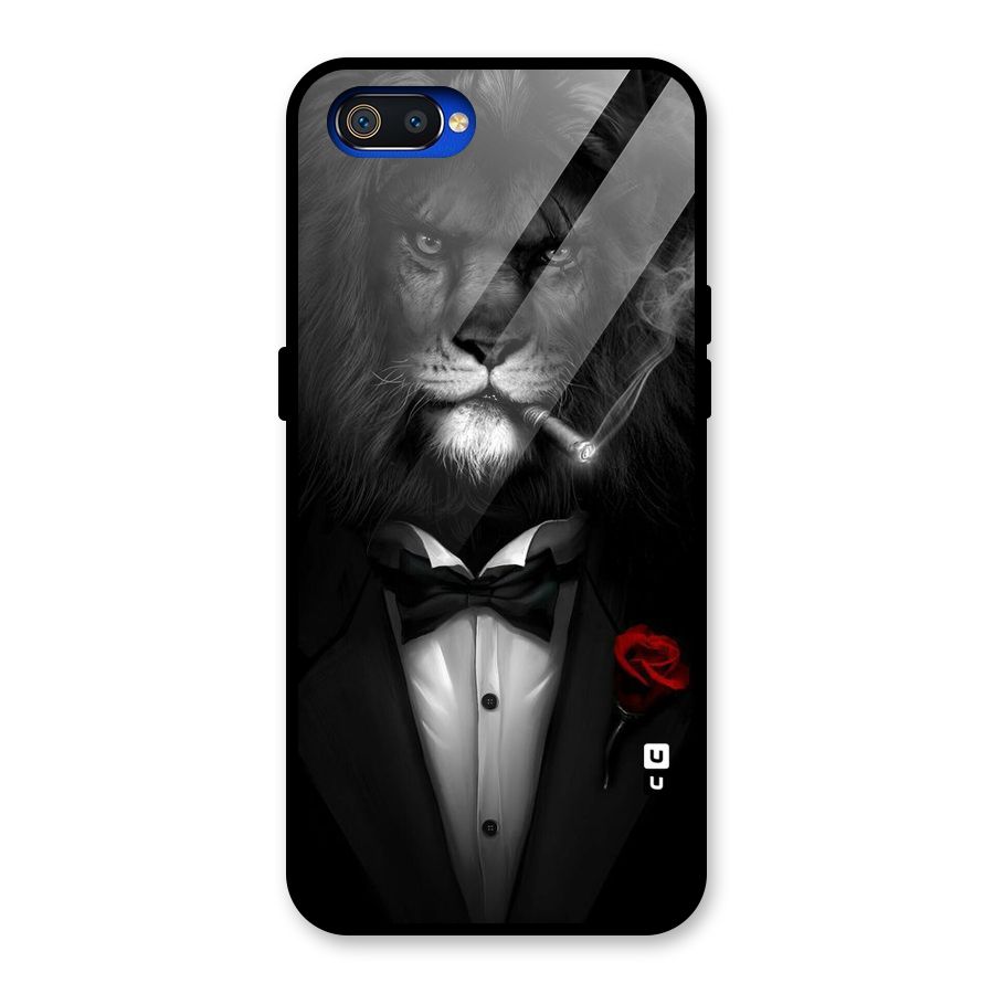 Lion Class Glass Back Case for Realme C2