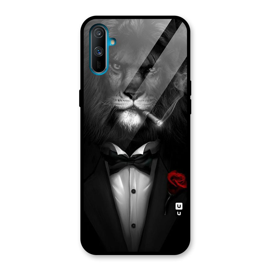 Lion Class Glass Back Case for Realme C3