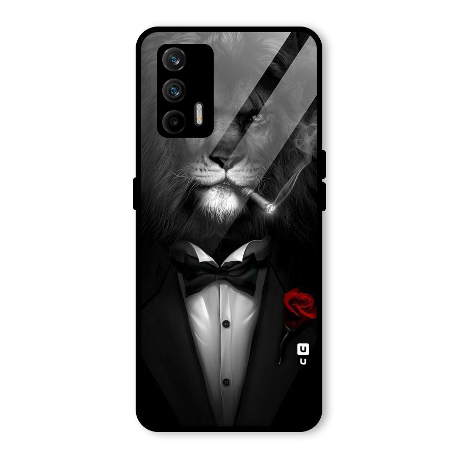 Lion Class Glass Back Case for Realme X7 Max