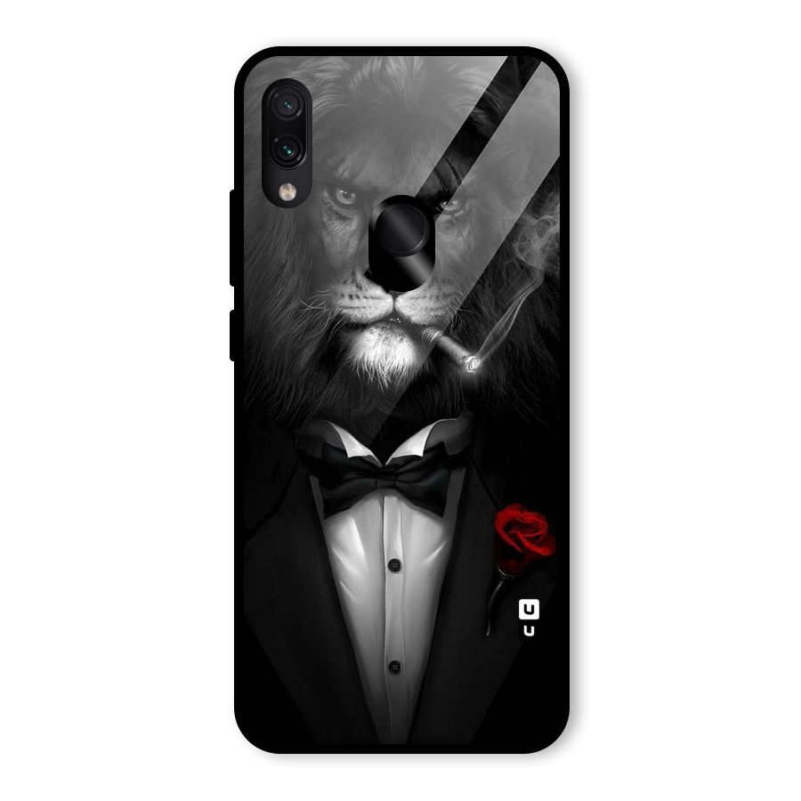 Lion Class Glass Back Case for Redmi Note 7 Pro