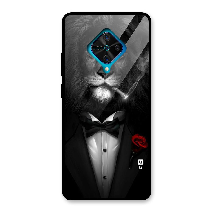 Lion Class Glass Back Case for Vivo S1 Pro