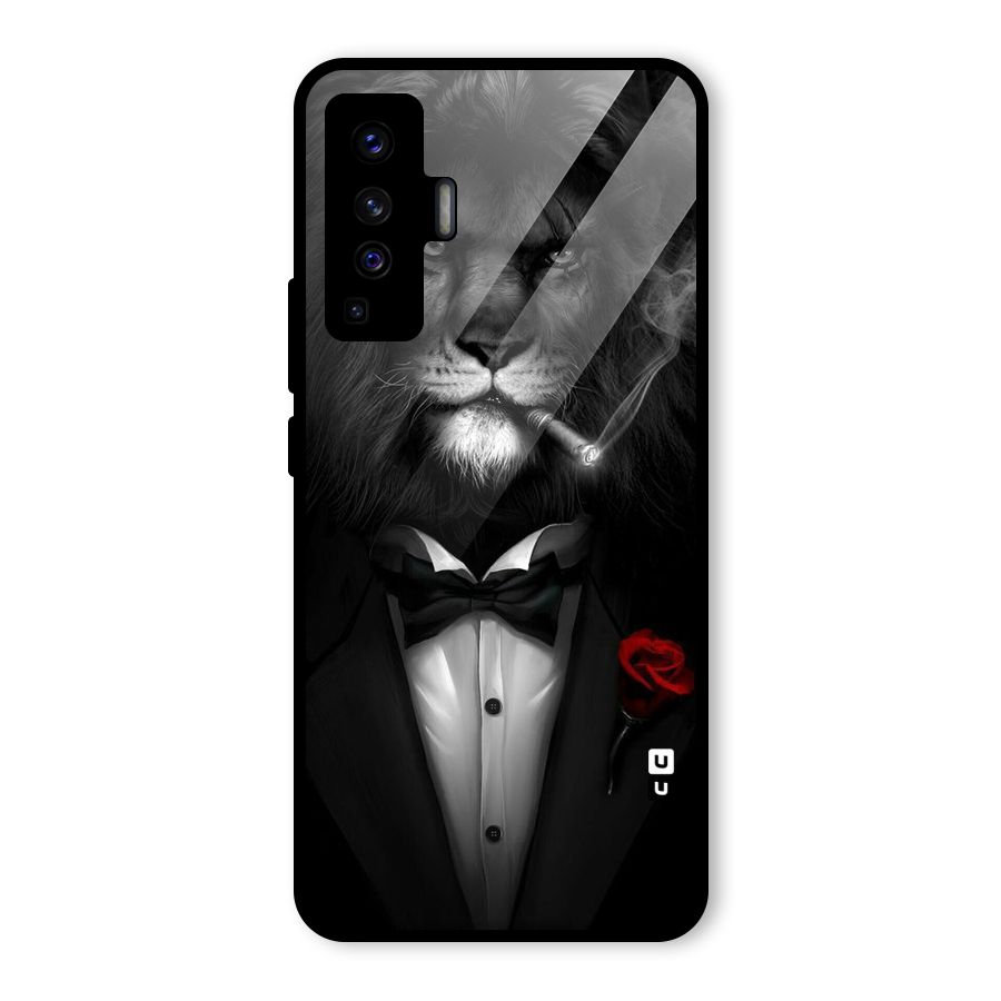 Lion Class Glass Back Case for Vivo X50