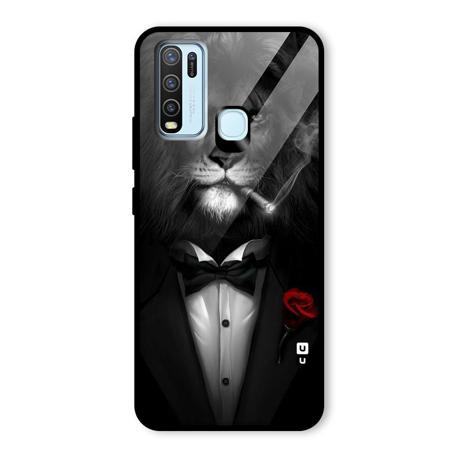 Lion Class Glass Back Case for Vivo Y30