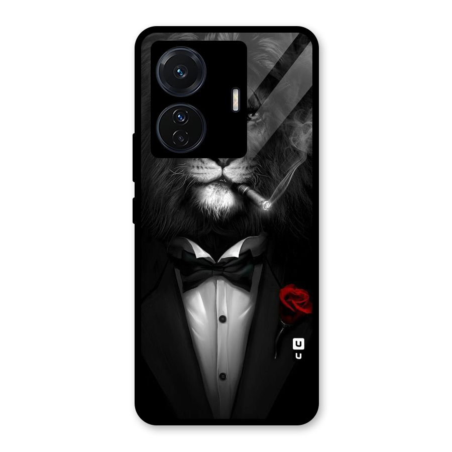 Lion Class Glass Back Case for Vivo iQOO Z6 Pro