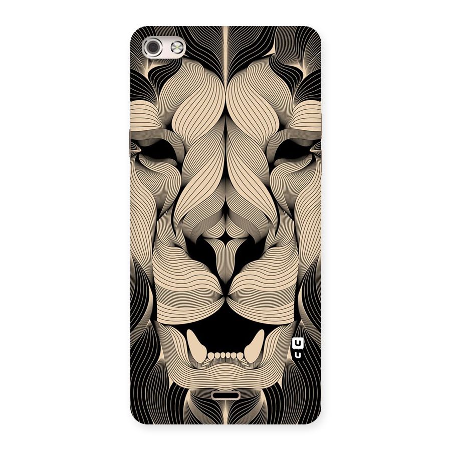 Lion Shape Design Back Case for Micromax Canvas Silver 5