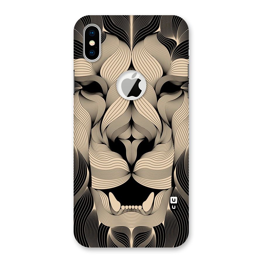 Lion Shape Design Back Case for iPhone XS Logo Cut