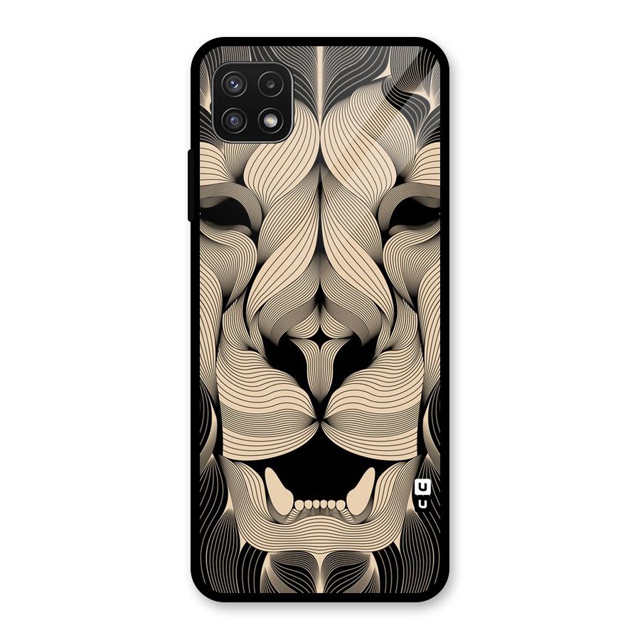 Lion Shape Design Glass Back Case for Galaxy A22 5G
