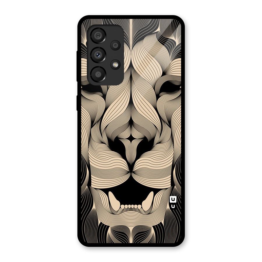 Lion Shape Design Glass Back Case for Galaxy A33 5G