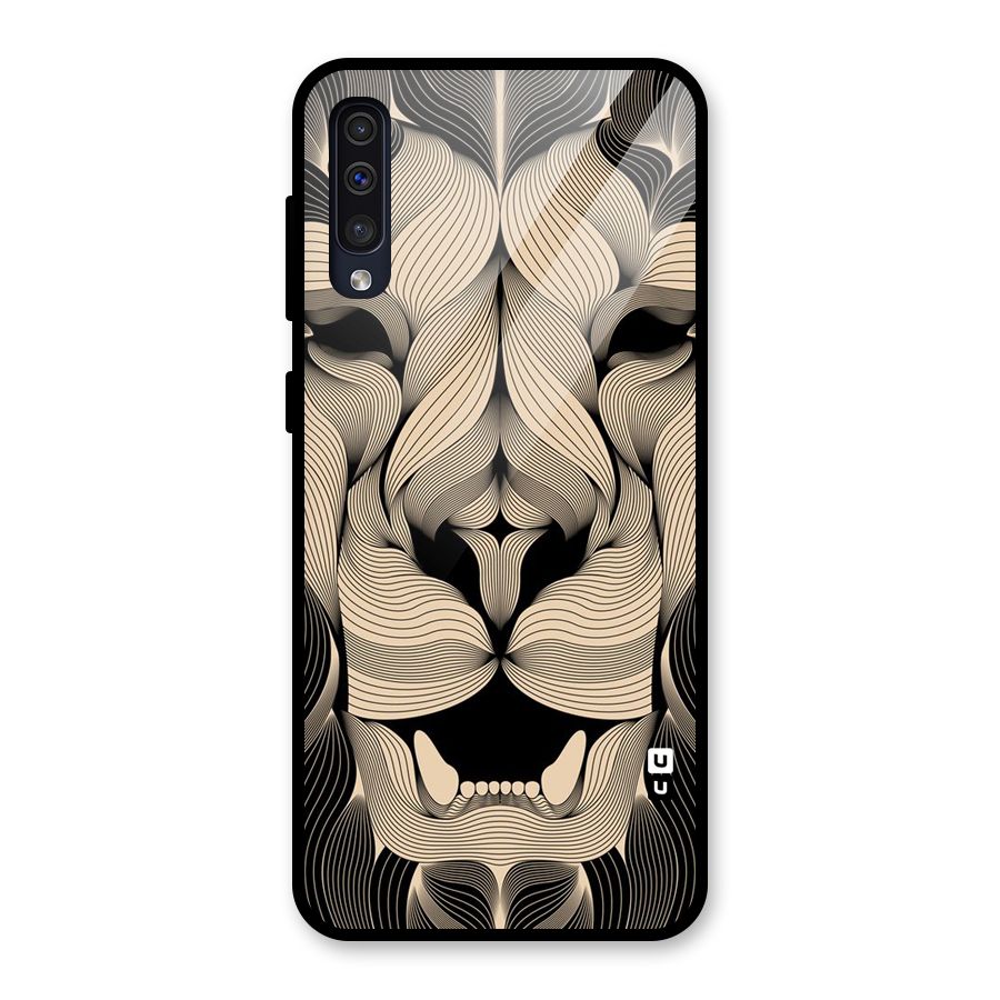 Lion Shape Design Glass Back Case for Galaxy A50s