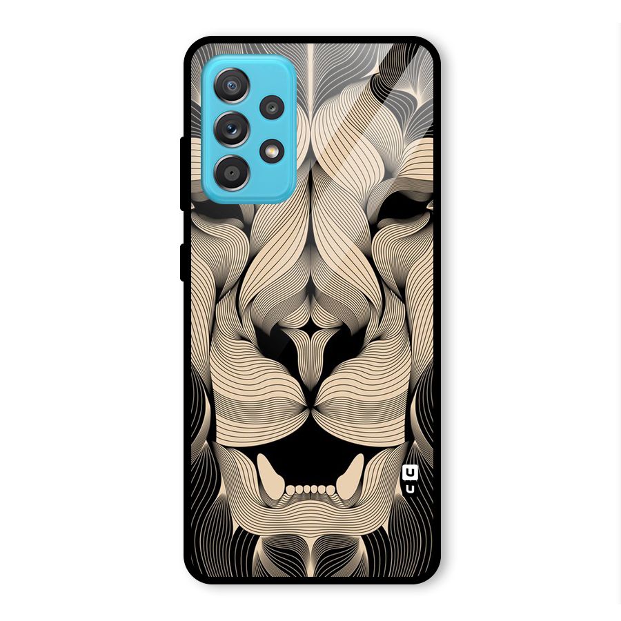 Lion Shape Design Glass Back Case for Galaxy A52s 5G
