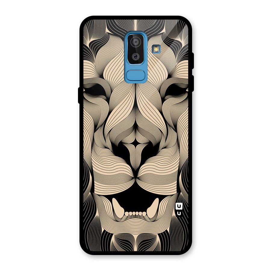 Lion Shape Design Glass Back Case for Galaxy J8