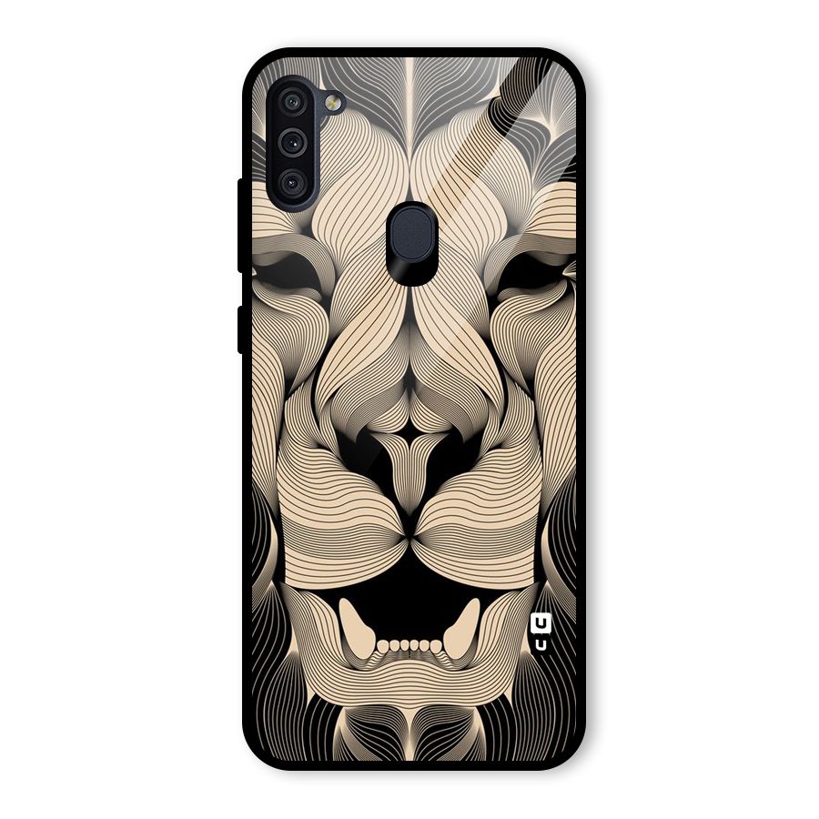 Lion Shape Design Glass Back Case for Galaxy M11