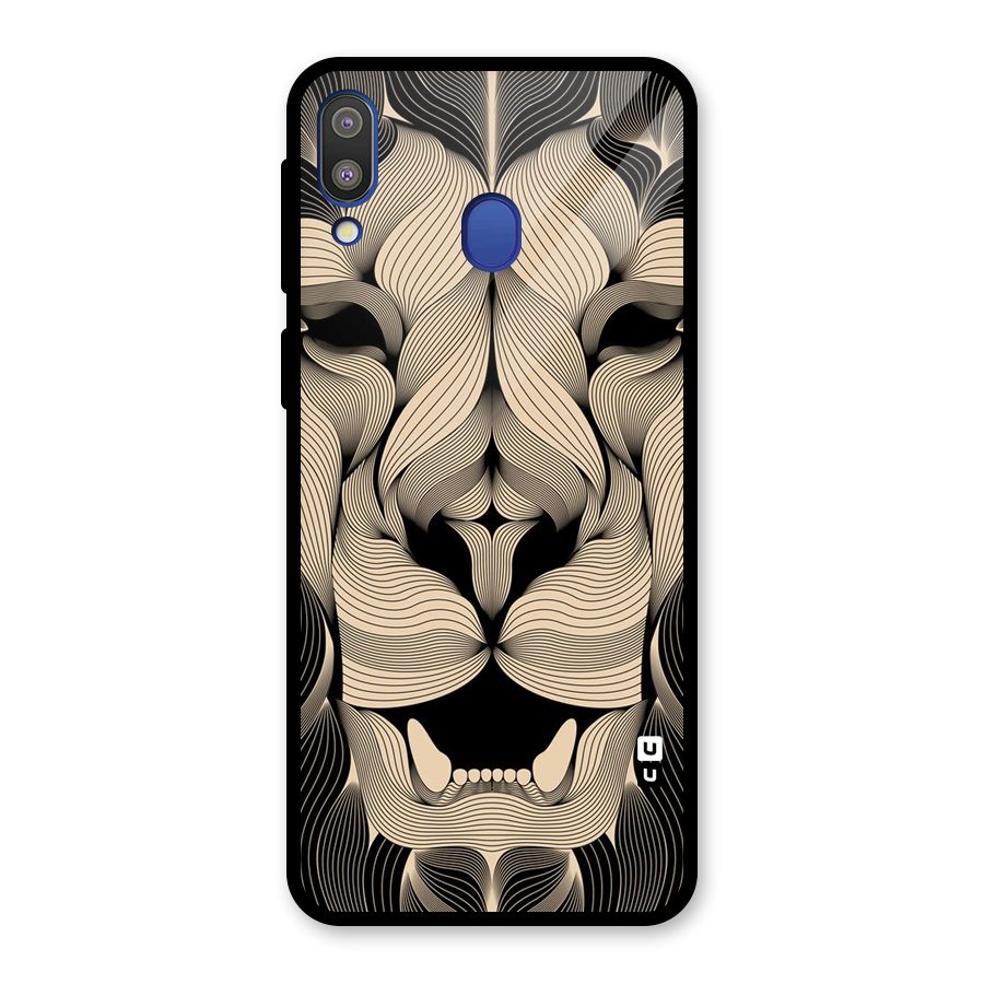 Lion Shape Design Glass Back Case for Galaxy M20