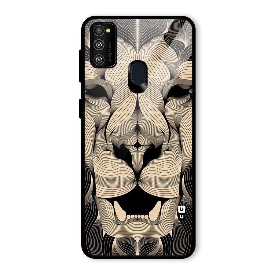 Lion Shape Design Glass Back Case for Galaxy M30s