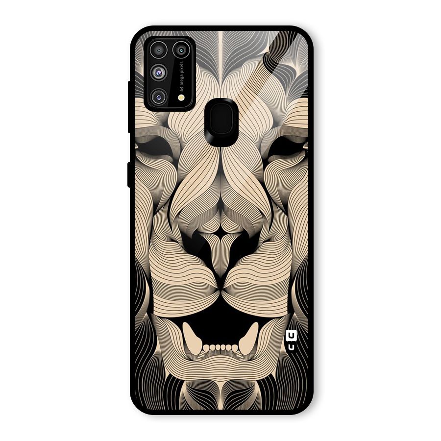 Lion Shape Design Glass Back Case for Galaxy M31