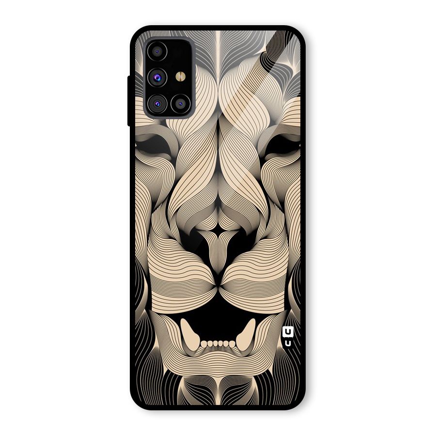 Lion Shape Design Glass Back Case for Galaxy M31s