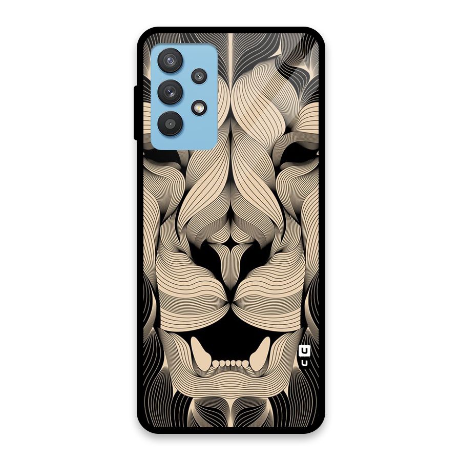 Lion Shape Design Glass Back Case for Galaxy M32 5G
