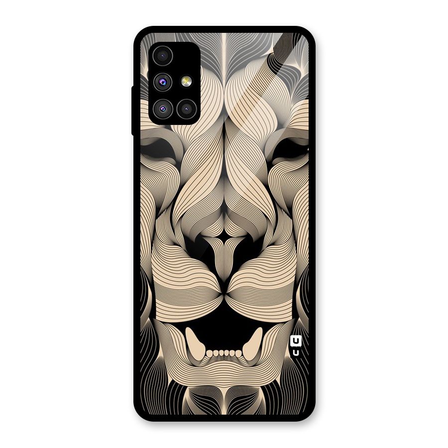 Lion Shape Design Glass Back Case for Galaxy M51