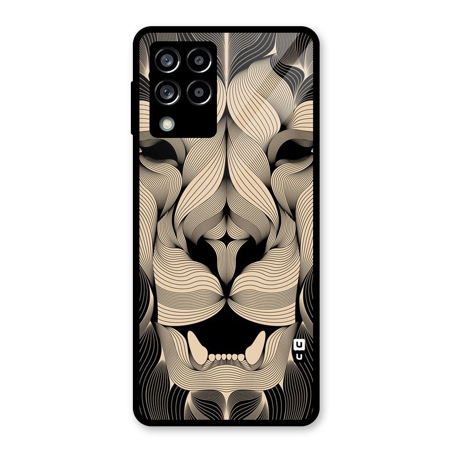 Lion Shape Design Glass Back Case for Galaxy M53 5G