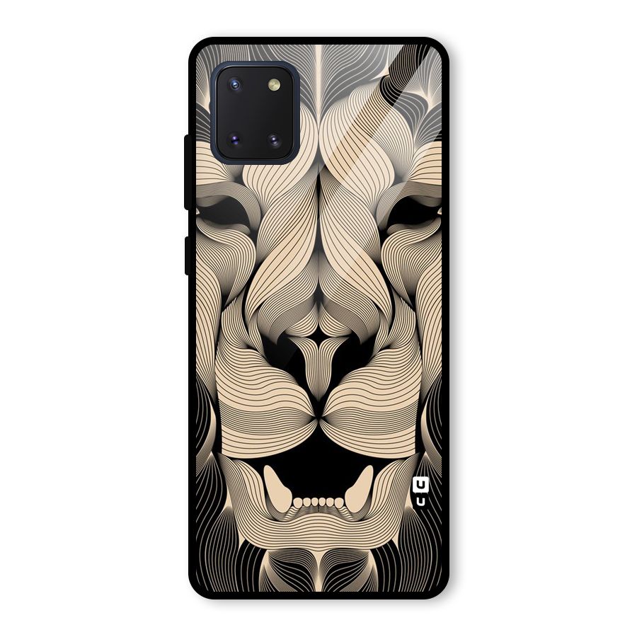 Lion Shape Design Glass Back Case for Galaxy Note 10 Lite